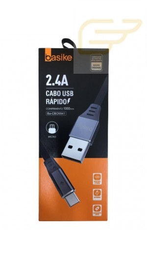 CABO DE DADOS MICRO USB V8 2.4A BASIKE BA-CBO9941