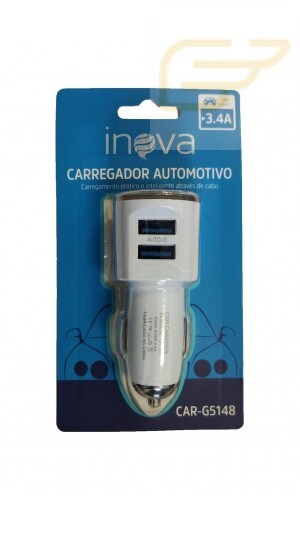 CARREGADOR AUTOMOTIVO 2 USB 3.1A INOVA CAR-G5148