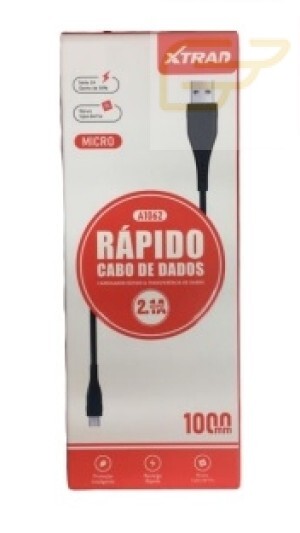CABO RAPIDO PARA CELULAR MICRO USB V8 2.1A XTRAD A1062