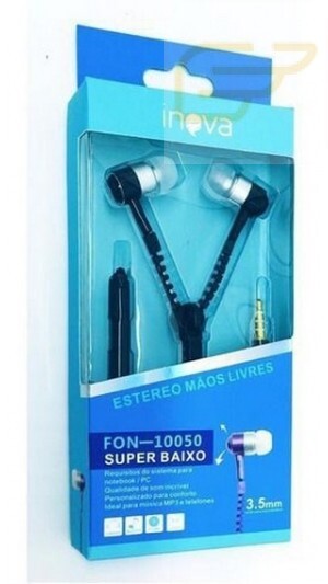 FONE DE OUVIDO MODELO ZIPER INOVA FON-8741