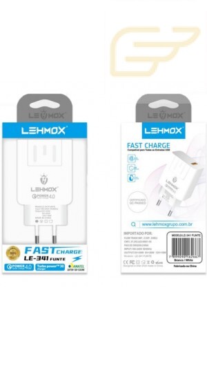 FONTE USB FAST CHARGE 4.0 LEHMOX LE-341