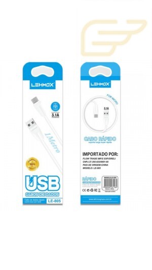 CABO DE DADOS MICRO USB 3.1 LEHMOX LE-805