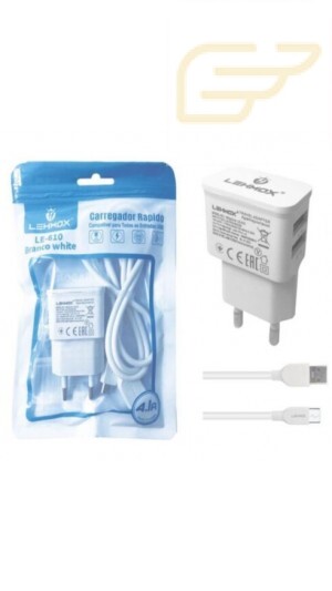 CARREGADOR MICRO 2 SAIDAS USB LEHMOX LE-610