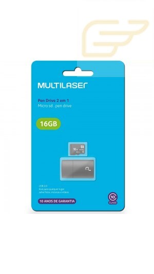 CARTAO DE MEMORIA COM ADAPTADOR DE CARTAO 16GB MULTILASER
