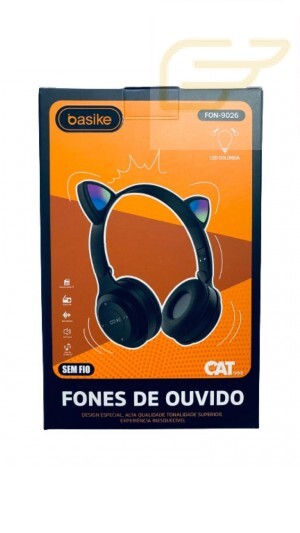 FONE DE OUVIDO BLUETOOTH ORELHA DE GATO BASIKE FON-9026