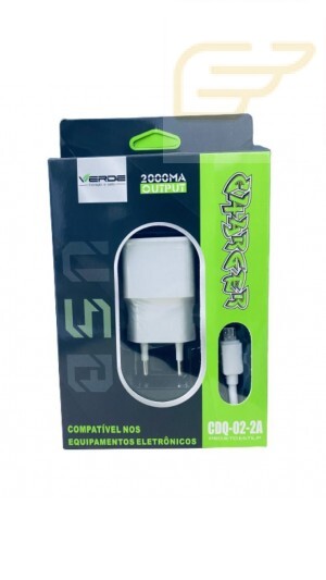 CARREGADOR MICRO USB 2A VERDE CDQ-02-2A