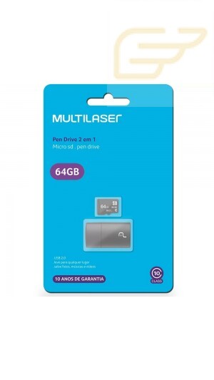 CARTAO DE MEMORIA 64GB MULTILASER CLASSE 10