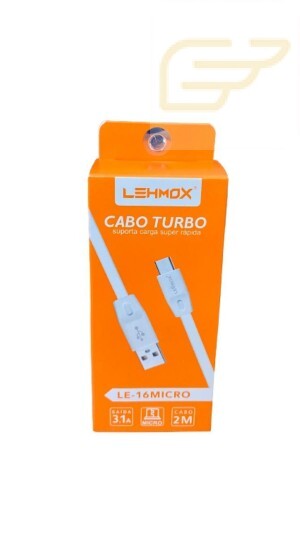 CABO MICRO USB V8 2M 3.1A LEHMOX LE-16MICRO