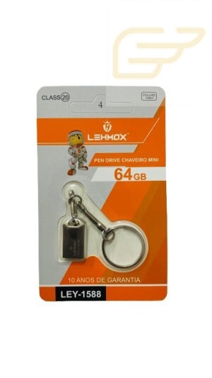 PEN DRIVE MINI CHAVEIRO 64GB LEHMOX LEY-1588