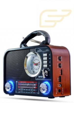 CAIXA DE SOM RETRO RADIO BLUETOOTH AM E FM XDG-30