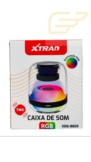CAIXA DE SOM BLUETOOTH COM LED RGB XTRAD XDG-8603