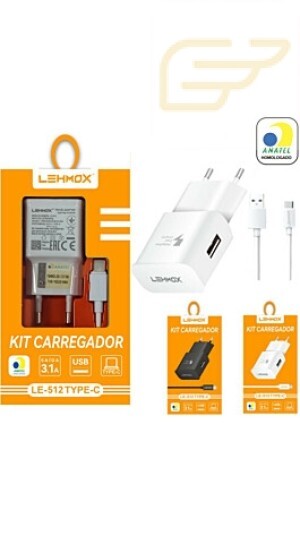 CARREGADOR USB LIGHTNING 3.1A LEHMOX LE-512IOS