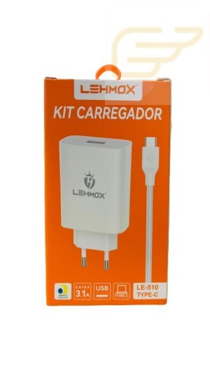 CARREGADOR USB TIPO C 3.1A LEHMOX LE-510TYPE-C