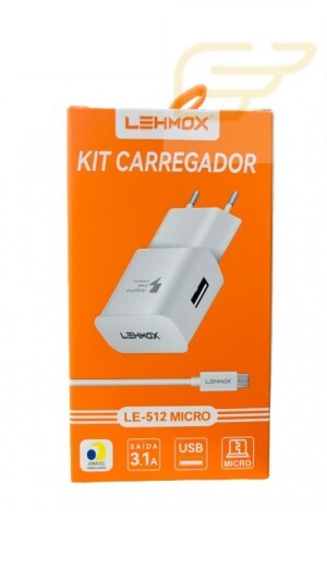 CARREGADOR MICRO USB 3.1A LEHMOX LE-512