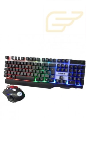 KIT MOUSE E TECLADO GAMER COM LED LEHMOX LEY-45