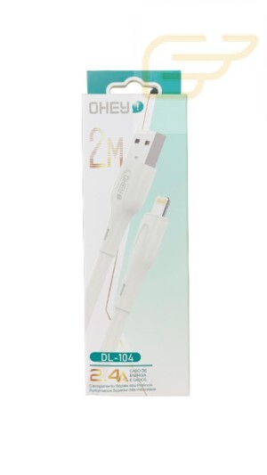 CABO USB LIGHTNING 2M 2.4A OHEY DL-104