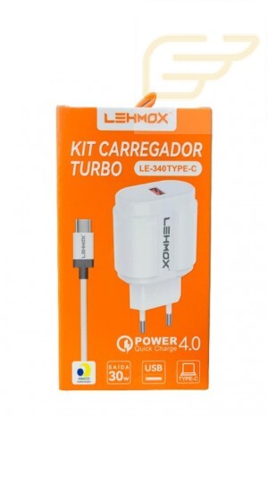 CARREGADOR USB TIPO C TURBO 4.0 LEHMOX LE-340TYPE-C