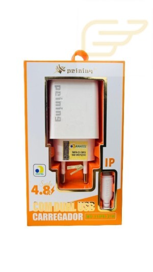 CARREGADOR USB LIGHTNING 4.8A PEINING WU-11(PEI-216)