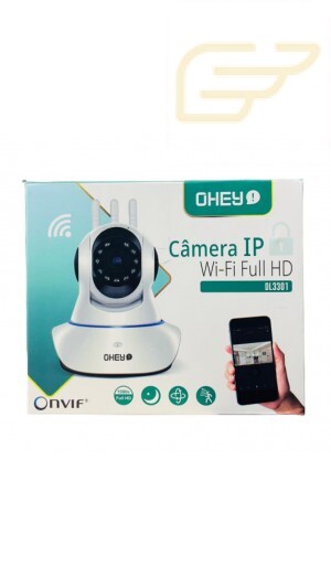 CAMERA IP WIFI FULL HD COM 3 ANTENAS OHEY DL3301