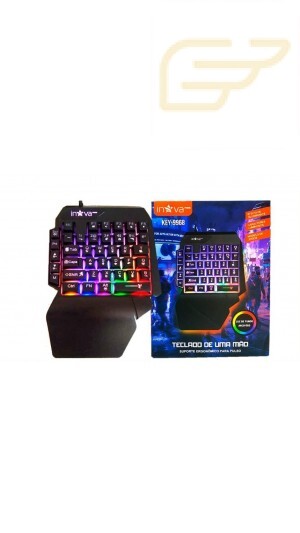 TECLADO DE UMA MAO GAMER COM LED INOVA KEY-9968