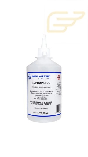 FRASCO DE ALCOOL ISOPROPANOL 250ML IMPLASTEC PAIP025036