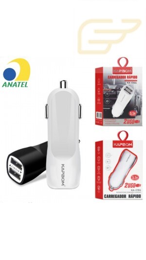CARREGADOR VEICULAR 2USB 3.1A KAPBOM KA-C104