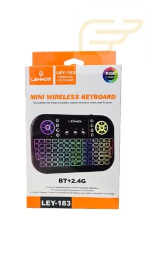 MINI TECLADO USB/BLUETOOTH COM LED RGB LEHMOX LEY-183