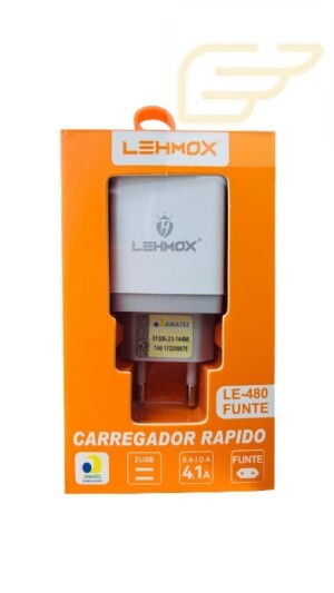 FONTE 2USB 4.1A LEHMOX LE-480FUNTE