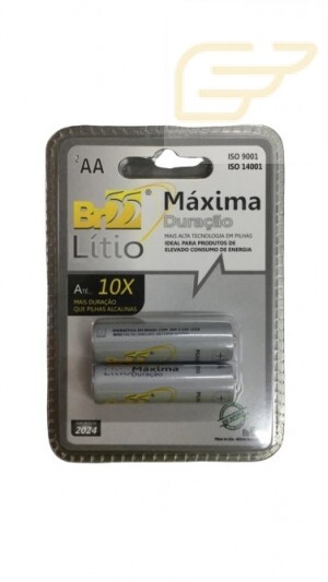 CARTELA COM 2 PILHAS BR55 DE LITIO NIFE PEQUENAS AA2900NIFE