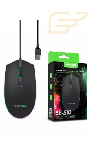 MOUSE RGB GAMING COM CABO USB VERDE SB-S10