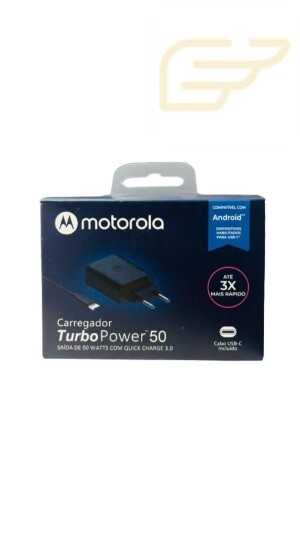 CARREGADOR USB C COM CABO TIPO C MODELO TURBO POWER 50