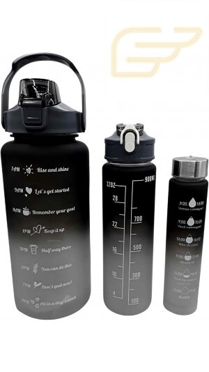 KIT GARRAFA SQUEEZE 3 EM 1