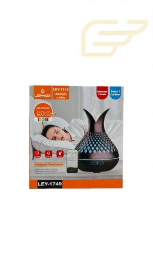 UMIDIFICADOR DE AR RGB CAPACIDADE DE 500ML LEHMOX LEY-1749