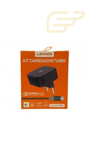 CARREGADOR USB TIPO C TURBO POWER 4.0 LEHMOX LE-353TYPEC