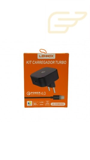 CARREGADOR MICRO USB TURBO 30W LEHMOX LE-353
