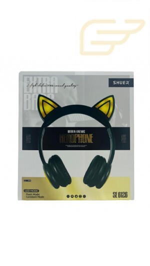 FONE DE OUVIDO ORELHA DE GATO COM CABO P2 SE6126