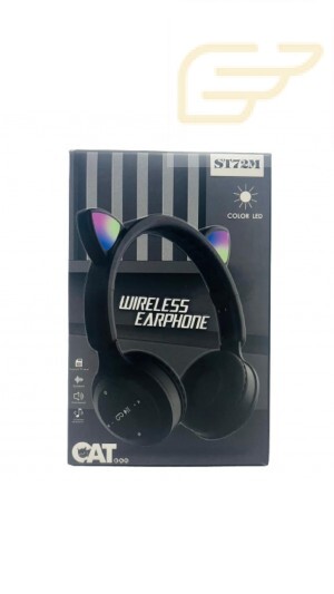 FONE DE OUVIDO BLUETOOTH ORELHA DE GATO COM LED ST72M