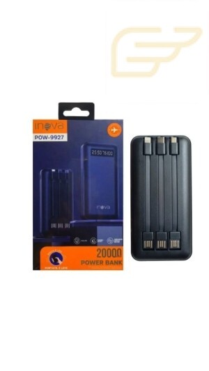 POWER BANK COM CABO V8/TIPOC/LIGHTNING 20000MAH INOVA POW-9927