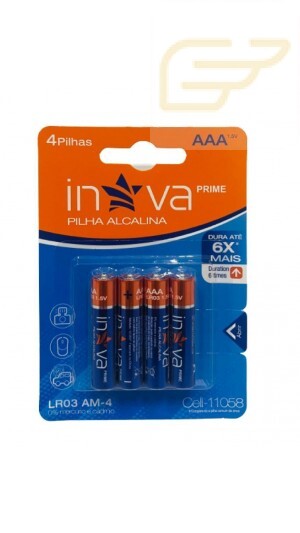 KIT 4 PILHAS ALCALINA AAA 1,5V INOVA CELL-11058