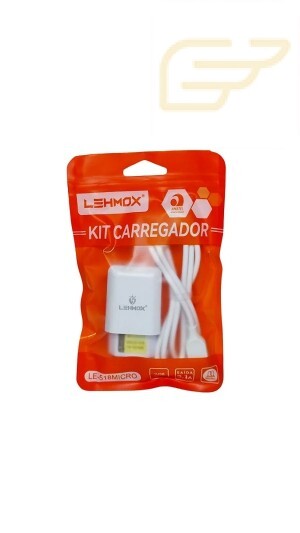 CARREGADOR MICRO USB 3.1A LEHMOX LE-518MICRO
