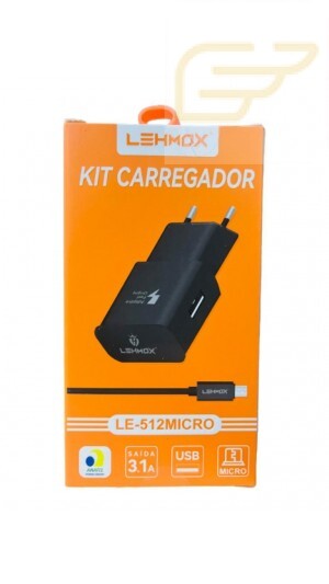 CARREGADOR MICRO USB 3.1A LEHMOX LE-512MICRO