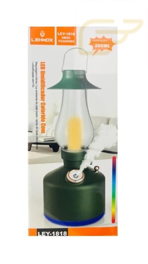 UMIDIFICADOR DE LAMPARINA COM LED 280ML LEHMOX LEY-1818