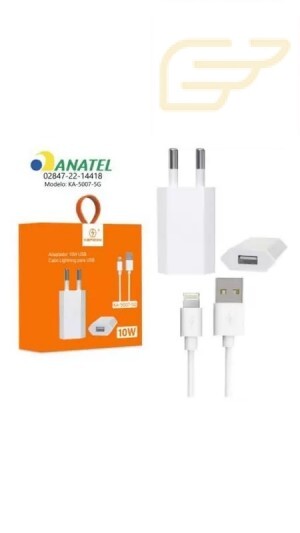 CARREGADOR USB LIGHTNING 10W KAPBOM KA-5007-5G