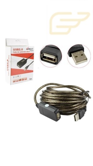 CABO EXTENSOR USB 2.0 MACHO PARA FEMEA 5 METROS XTRAD XT-2070