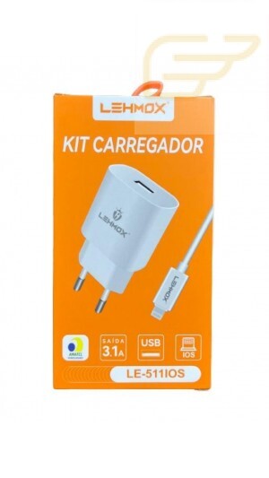 CARREGADOR USB LIGHTNING 3.1A LEHMOX LE-511IOS