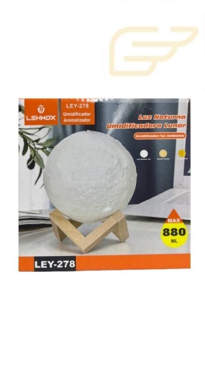 UMIDIFICADOR COM FORMATO DE LUA 880ML LEHMOX LEY-278