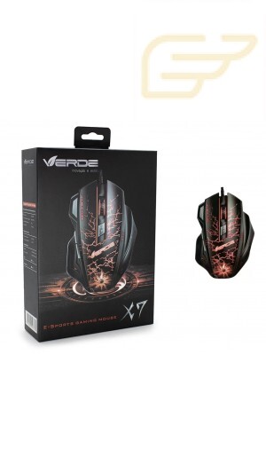 MOUSE USB GAMER E-SPORTS X7 VERDE