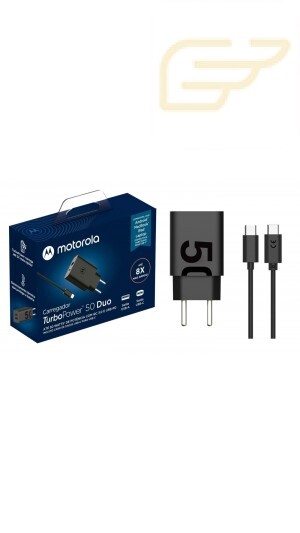 CARREGADOR TURBO POWER 50 DUO USB C/TIPO C MOTOROLA