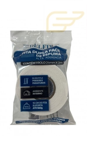 FITA DUPLA FACE DE ESPUMA ALTA ADERENCIA 24MMX2M DELFIX