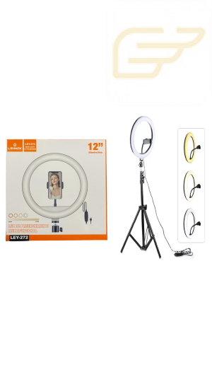 RING LIGHT 12 POLEGADAS COM TRIPE 2.1M LEHMOX LEY-272